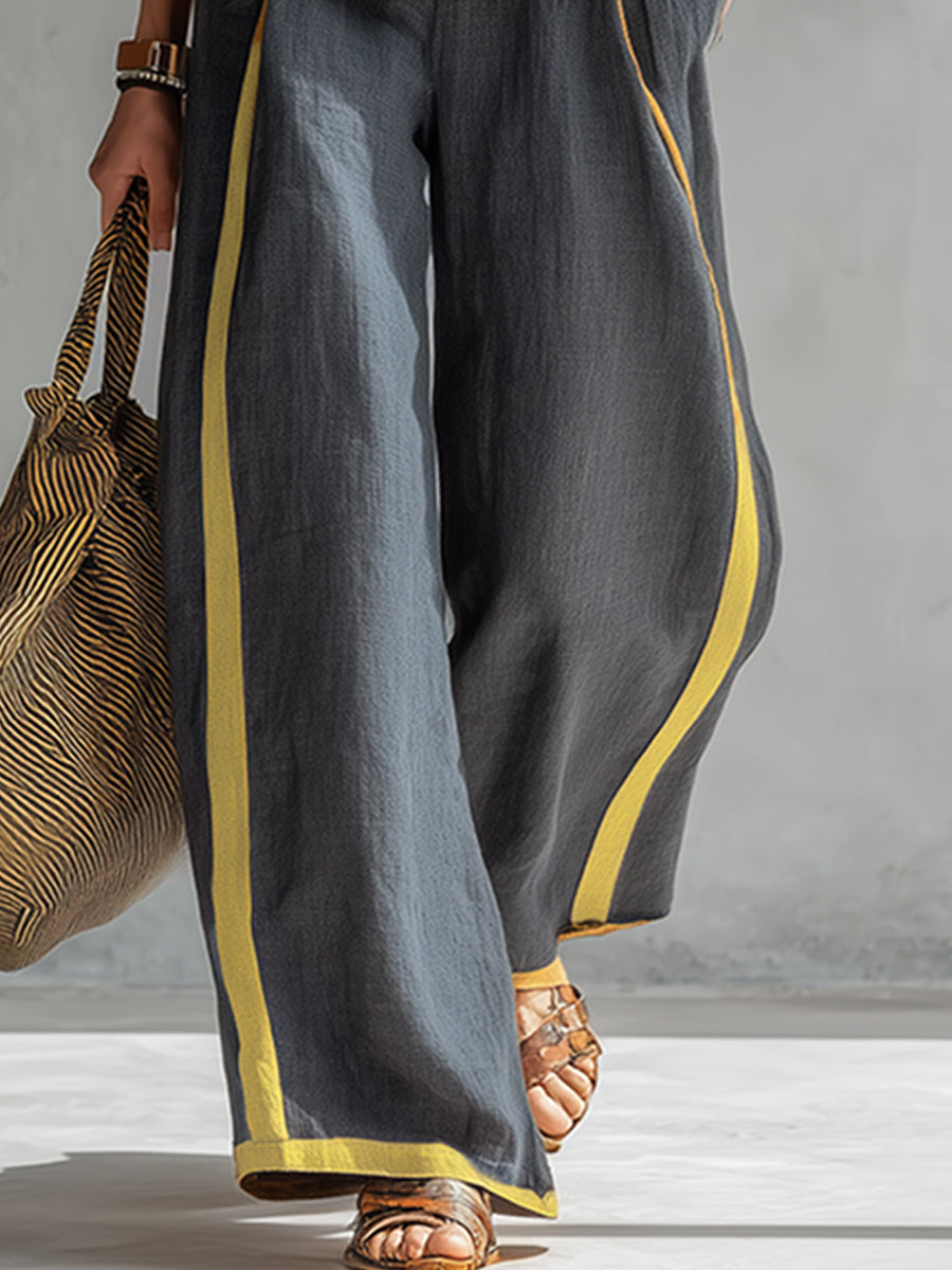 Layla | Elegant Sleeveless and Wide Trouser Set Image
