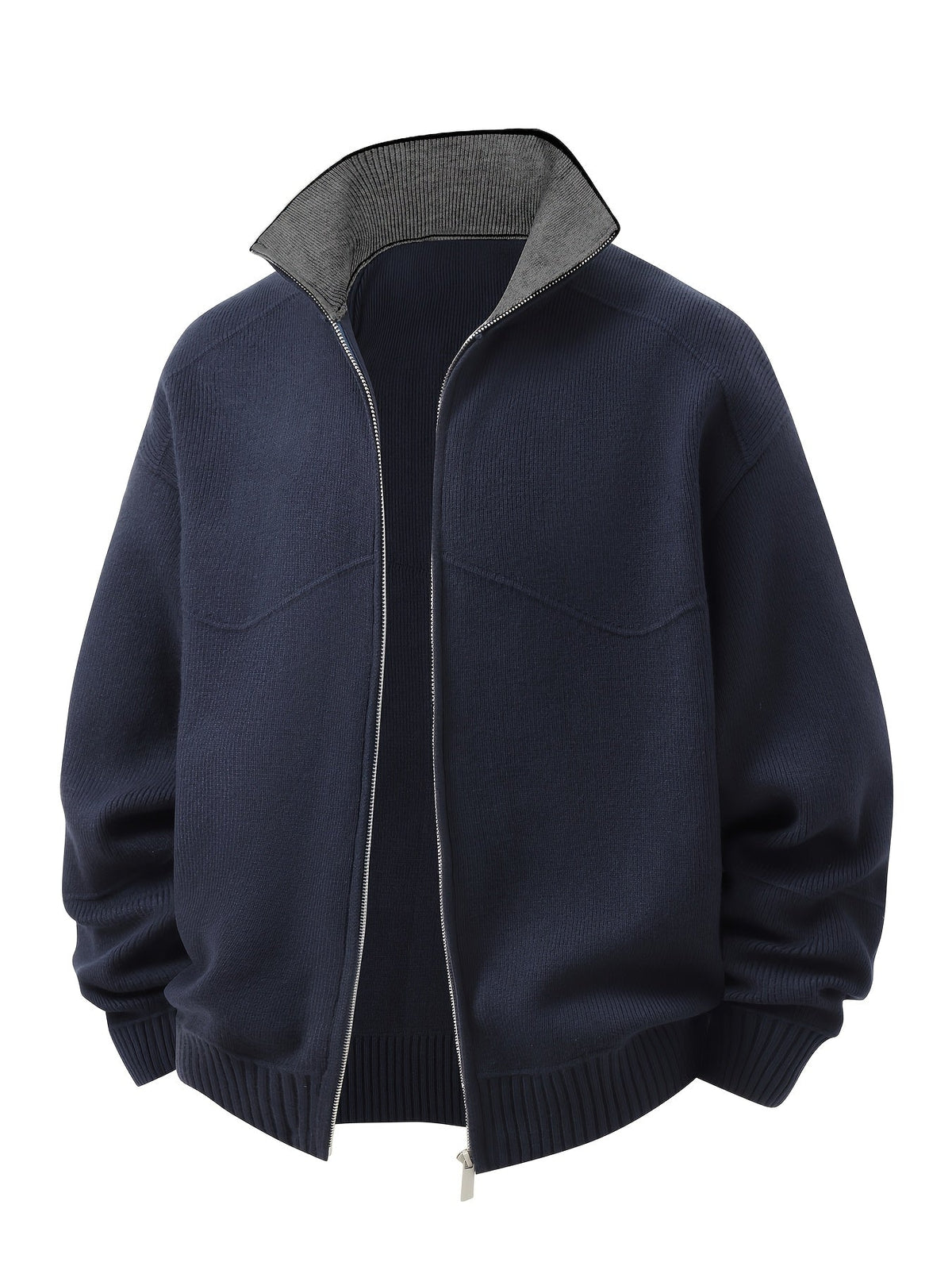 Barnaby | Zip-Front High-Neck Cardigan Image