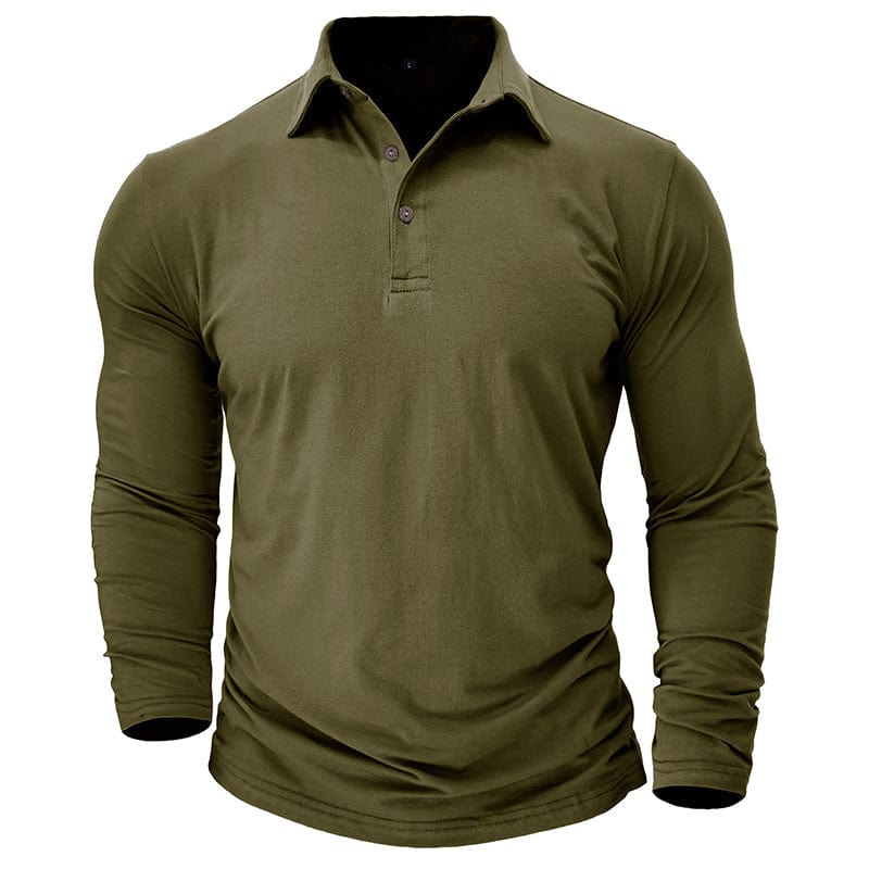 Travis Owen | Stylish Premium Long-Sleeve Polo Image