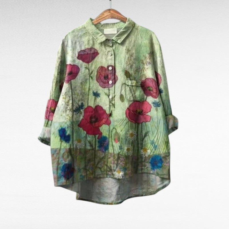 Krista | Casual Artistic Collar Blouse Image