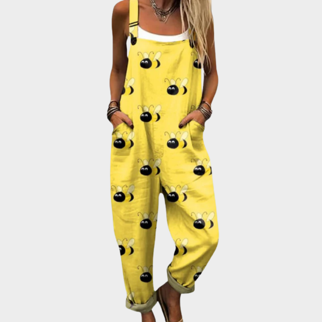 Sharon | Stylish Bee Art Jumpsuit Image