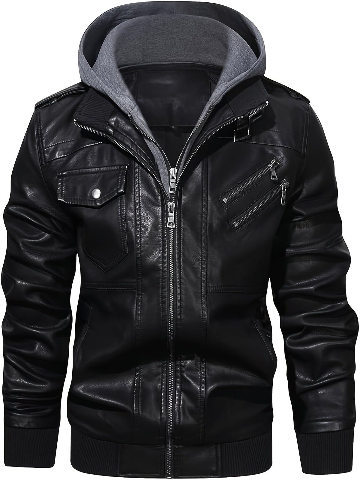 Winston | Hooded Moto Jacket Image