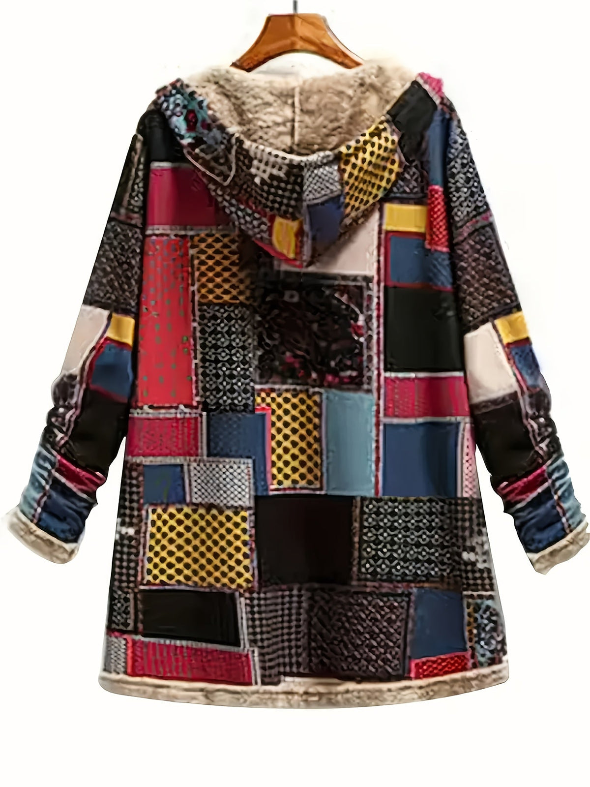 Iris | Patchwork Hooded Jacket Image