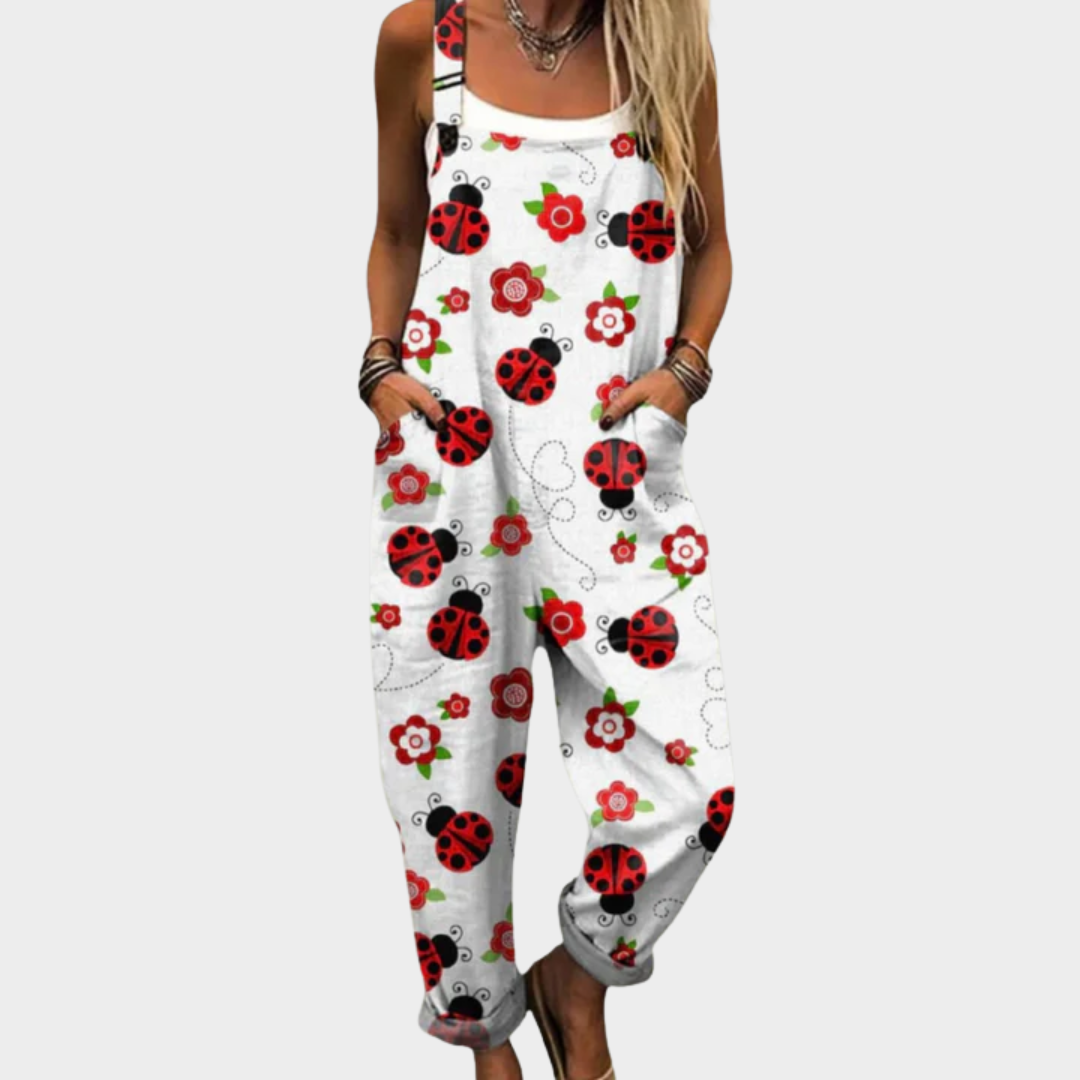 Beatriz | Casual Patch Art Jumpsuit Image