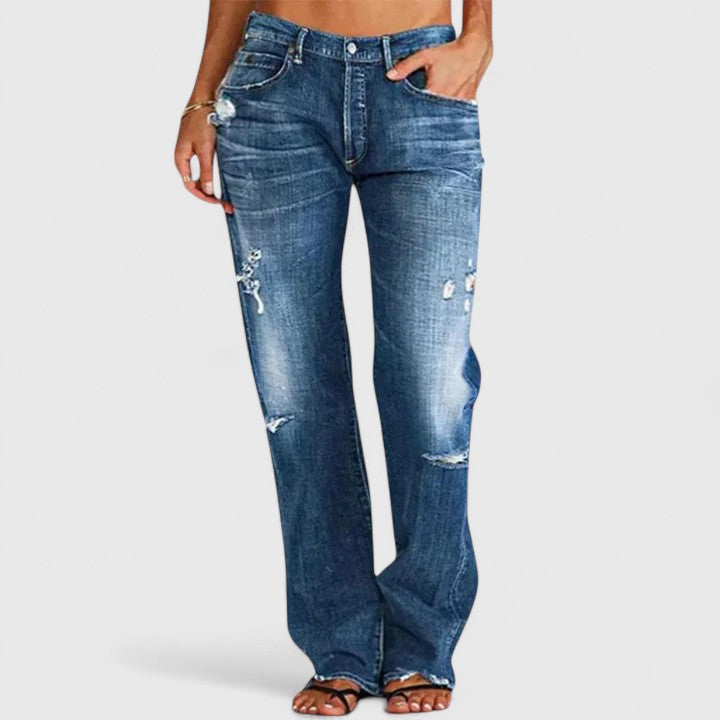 Delaney | Rugged Wide-Leg Jeans Image