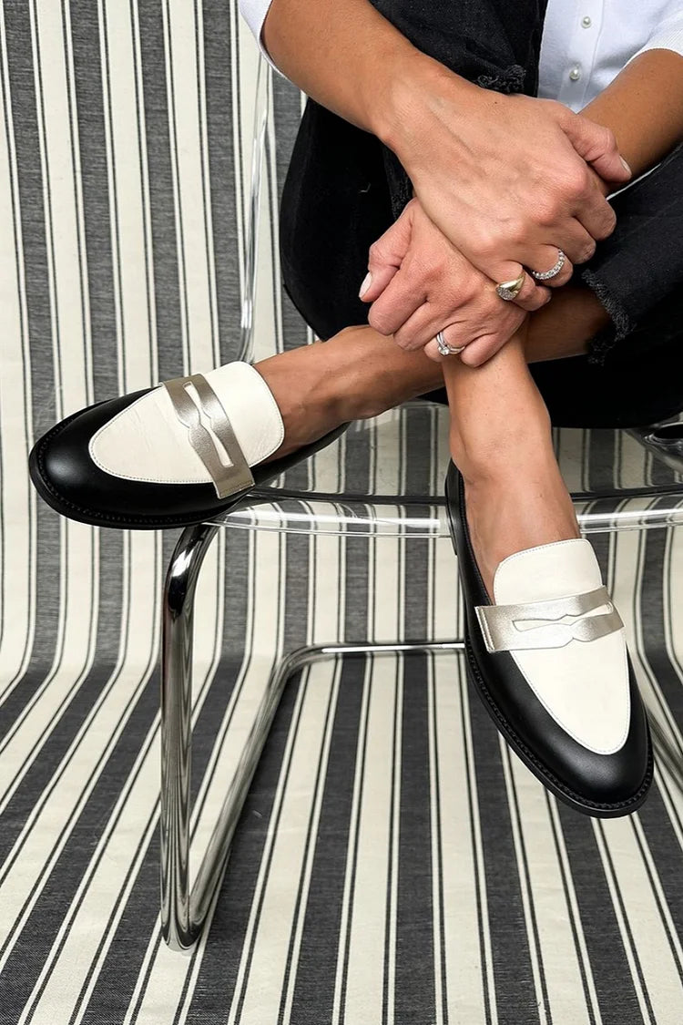 Alicia | Stylish Monochrome Premium Loafers Image