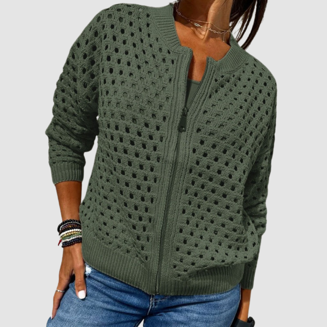 Gracie | Premium Knitted Hole Cardigan Image