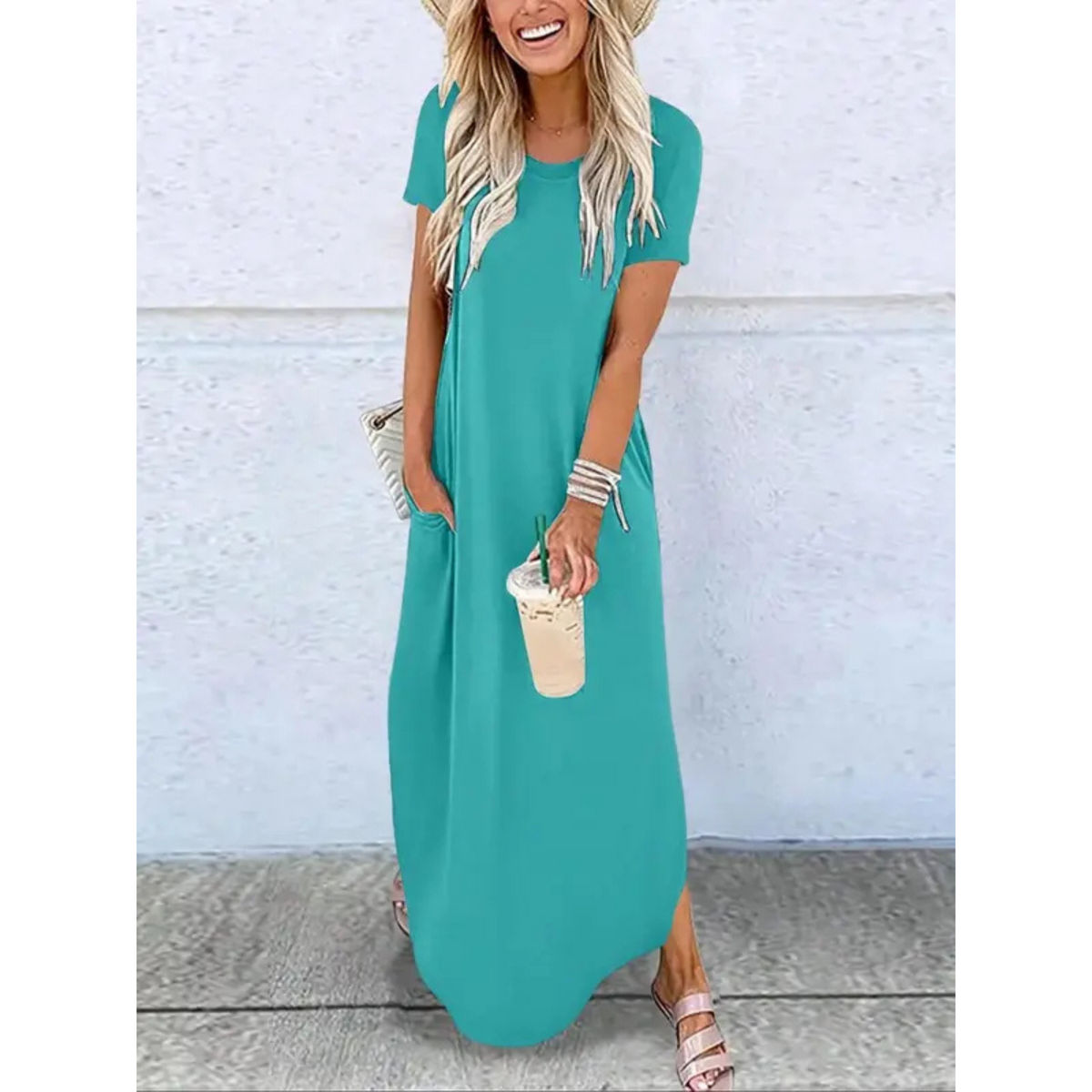 Kaylee | Casual Summer Round Neck Maxi Dress Image