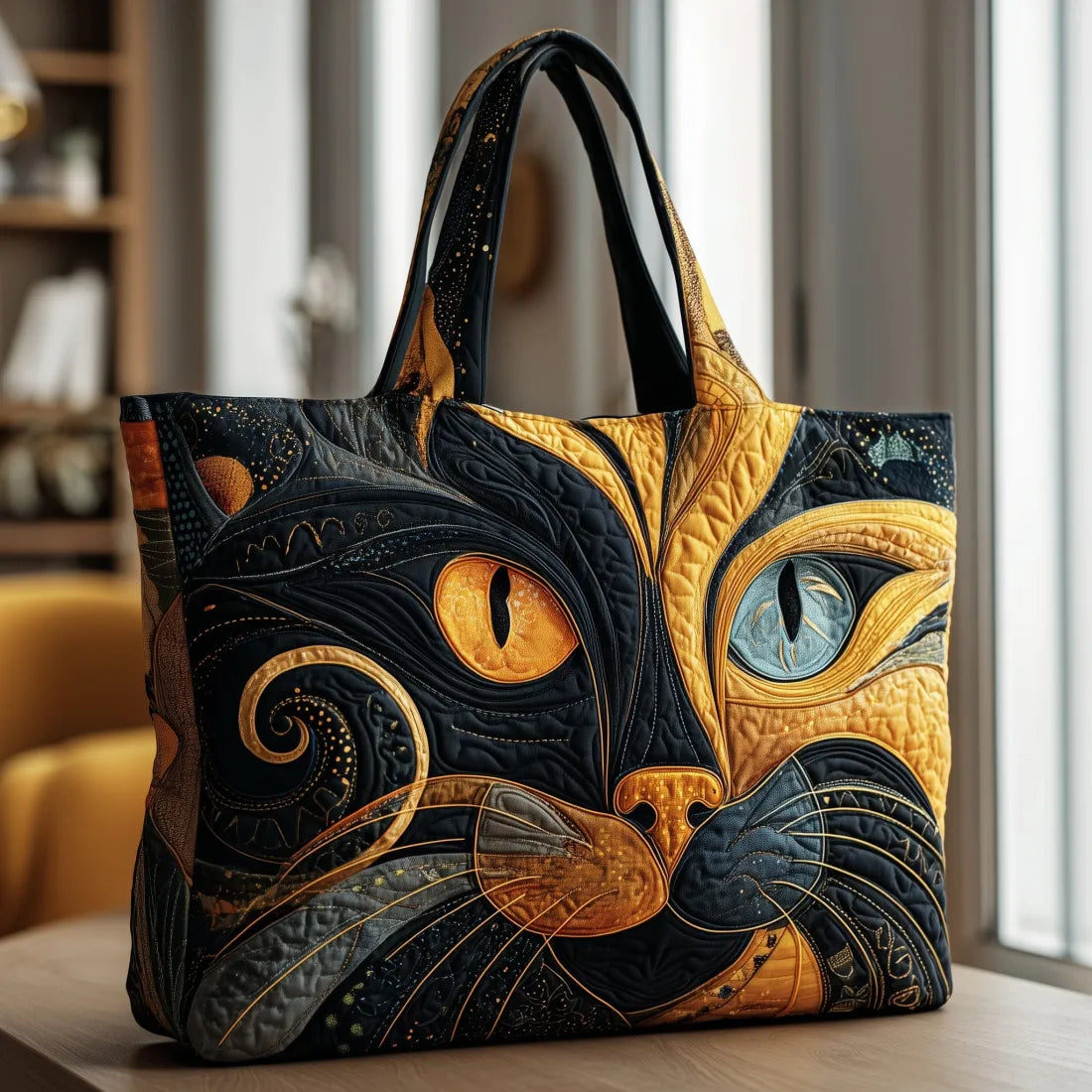 Nicole | Stylish Cat Art Tote Bag Image