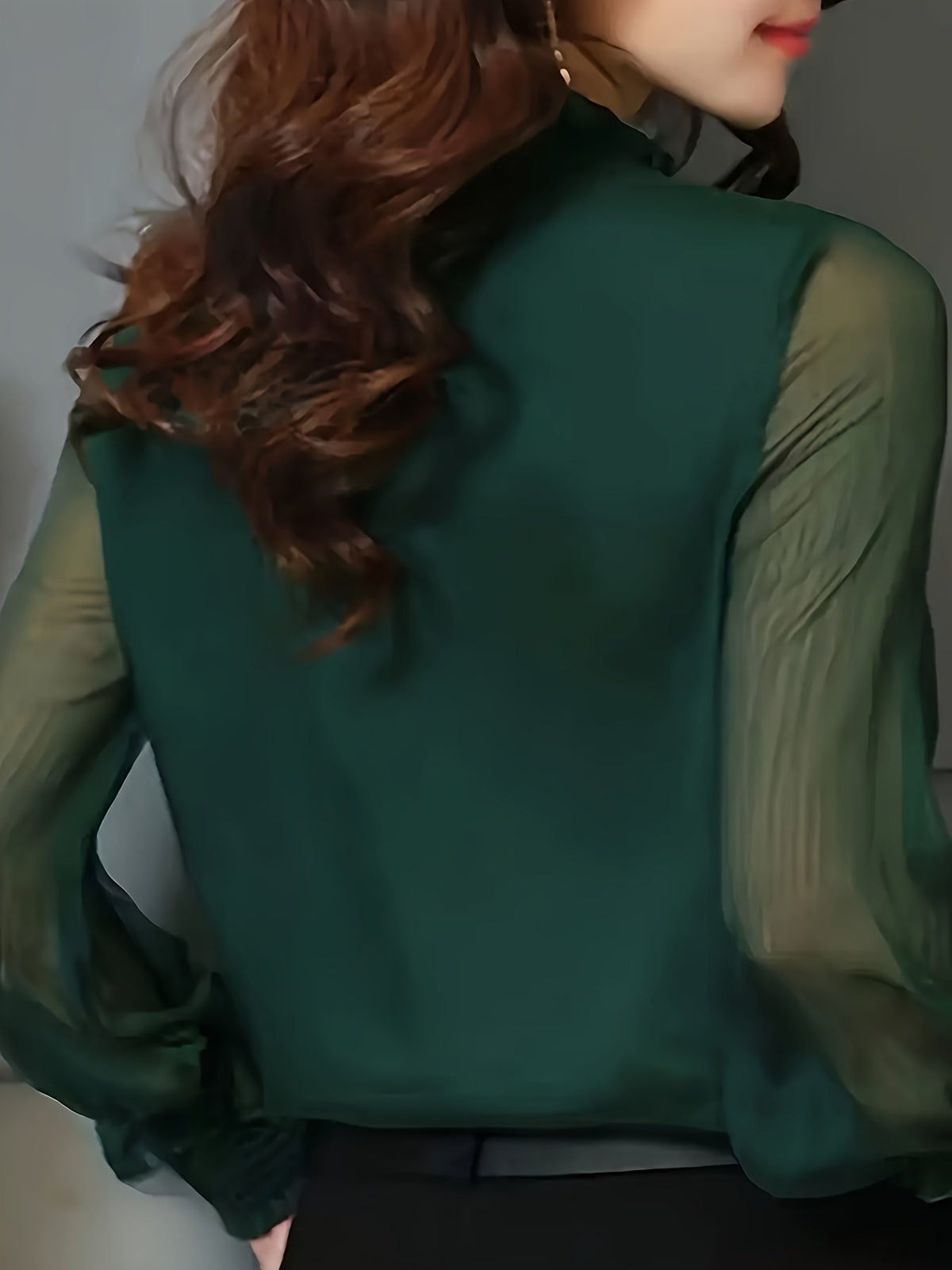 Ophelia | Stand-Collar Long-Sleeve Blouse Image