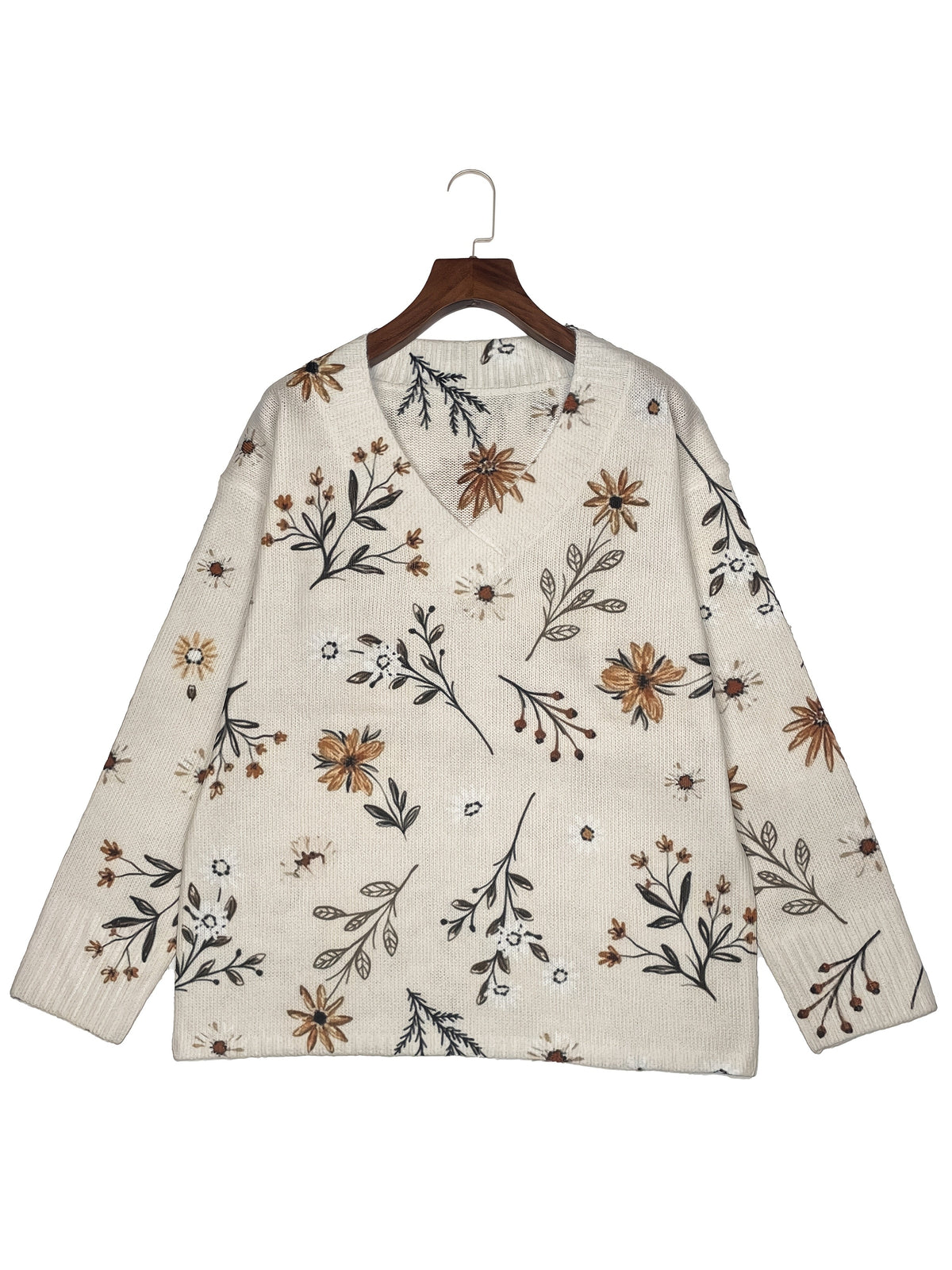 Ainsley | Floral V-Neck Sweater Image