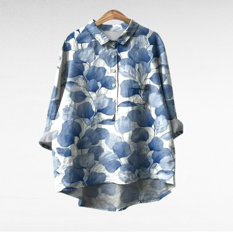 April | Classic Floral Collar Blouse Image