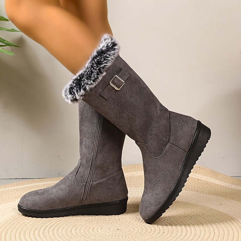 Katherine | Cozy Fur-Trimmed Winter Boots Image