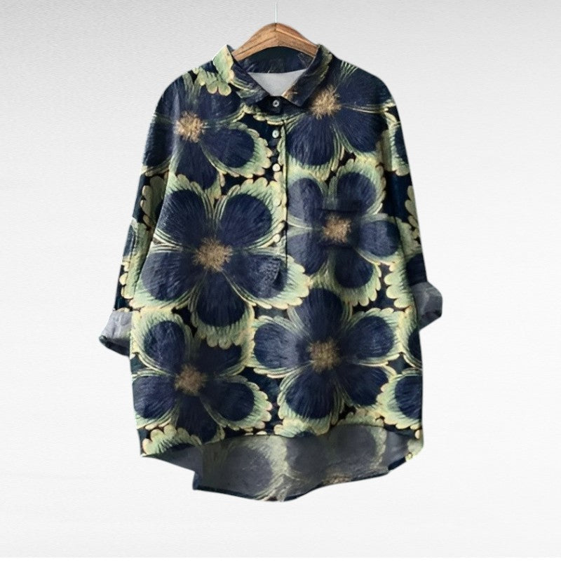 April | Classic Floral Collar Blouse Image