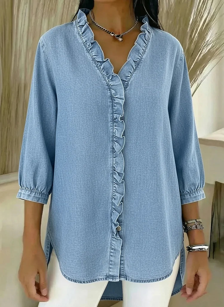 Paula | Stylish Ruffle Mid Sleeve Blouse Image