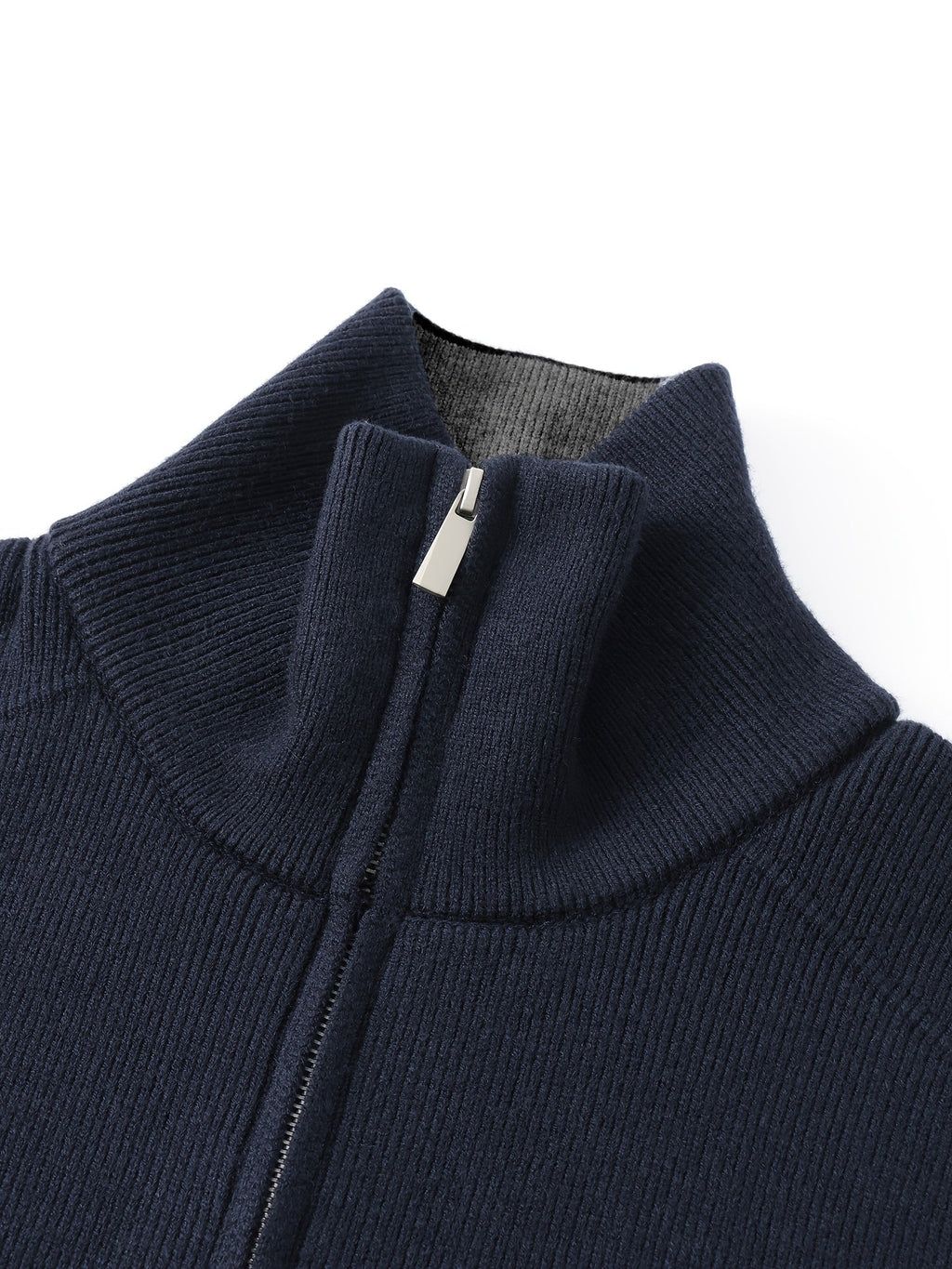 Barnaby | Zip-Front High-Neck Cardigan