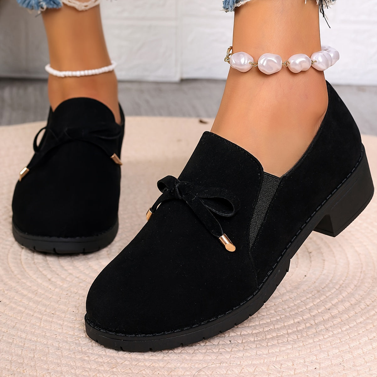 Nadia | Bow-Detail Slip-On Loafers Image