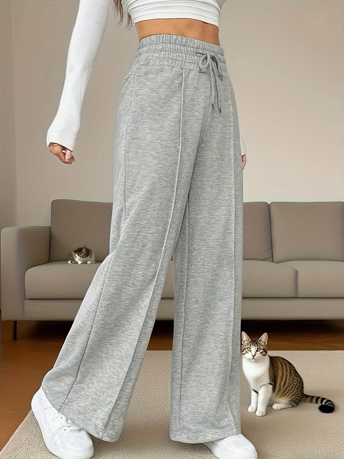 Rebecca | Cozy High-Waisted Wide-Leg Pants Image