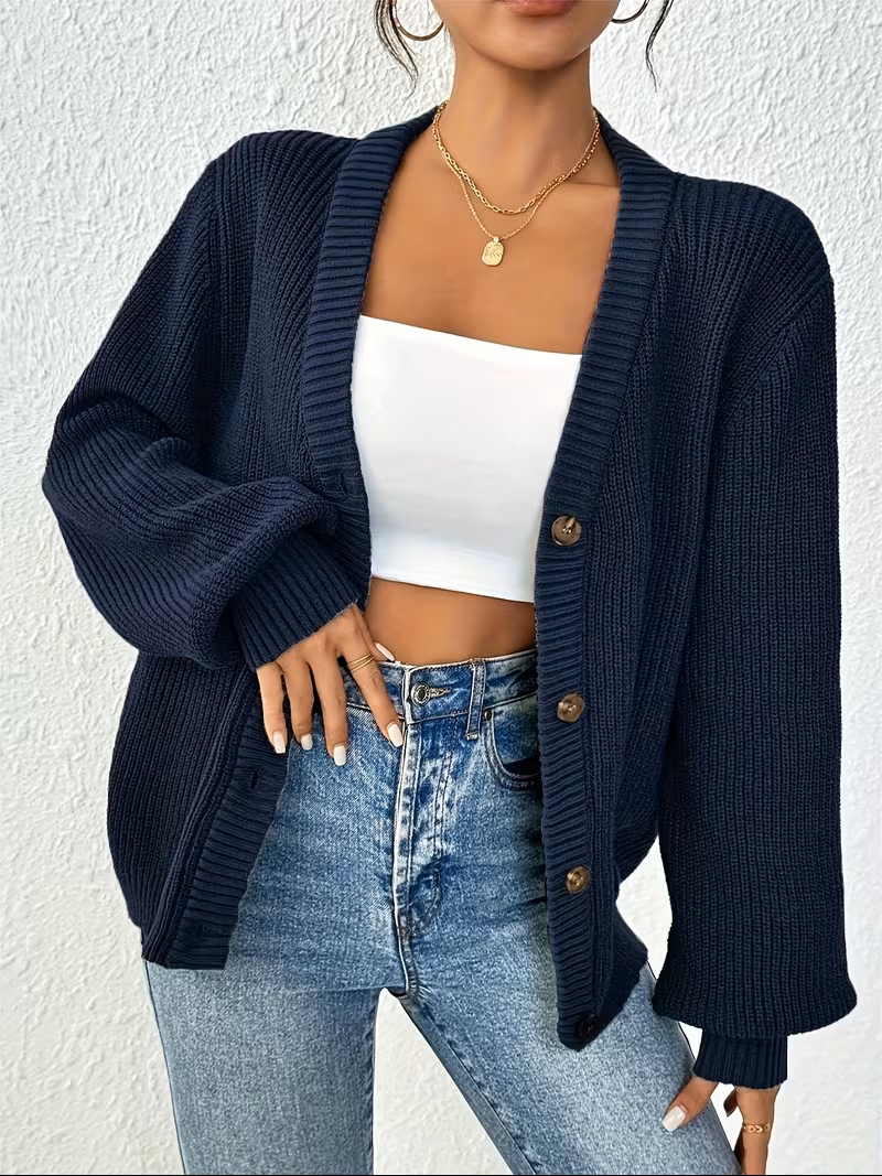 Maribel | Relaxed Button-Front Cardigan Image