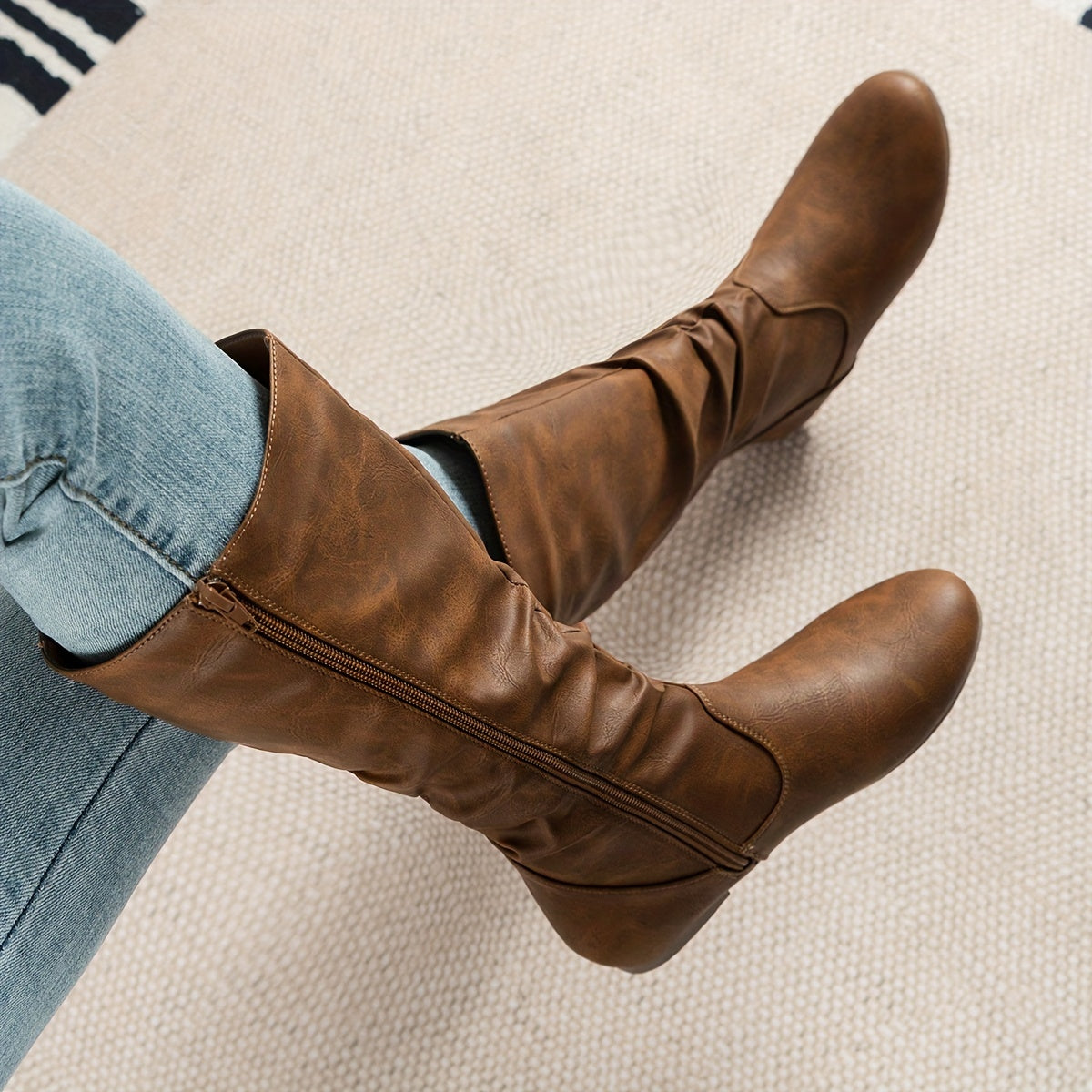 Maureen | Slouched Mid-Calf Boots Image