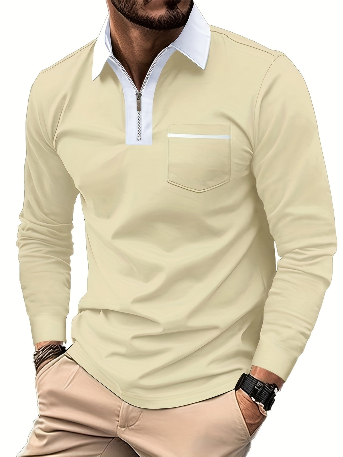 Curtis | Refined Zip-Collar Polo Shirt Image