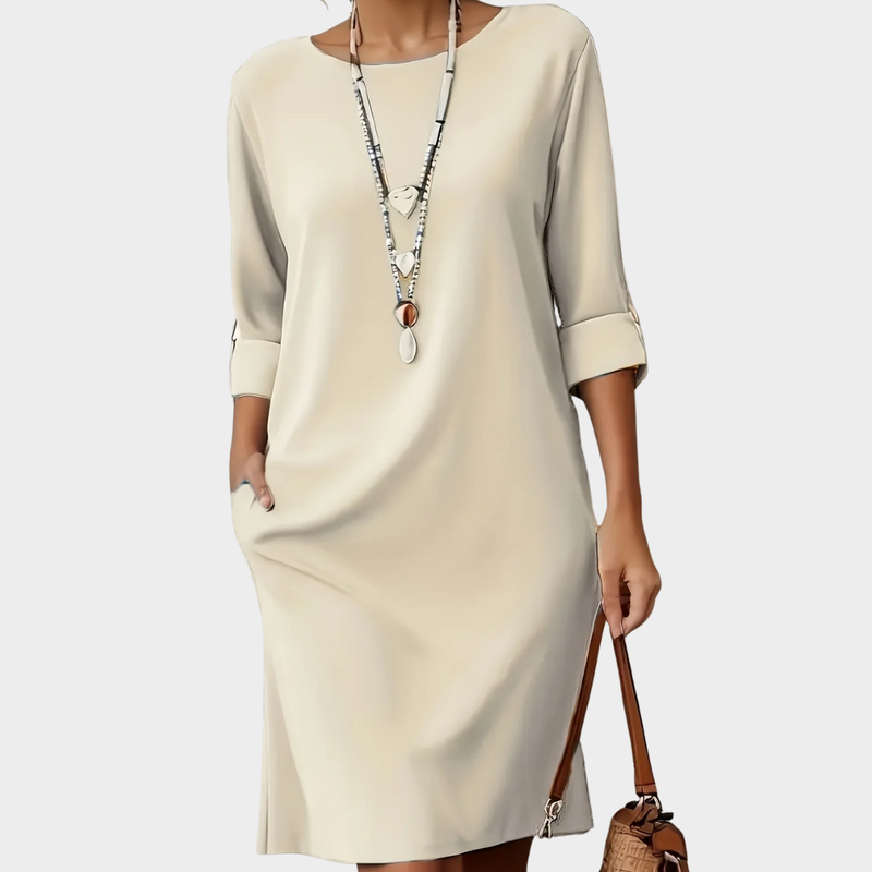 Emily | Comfortable Round Neck Dress Image