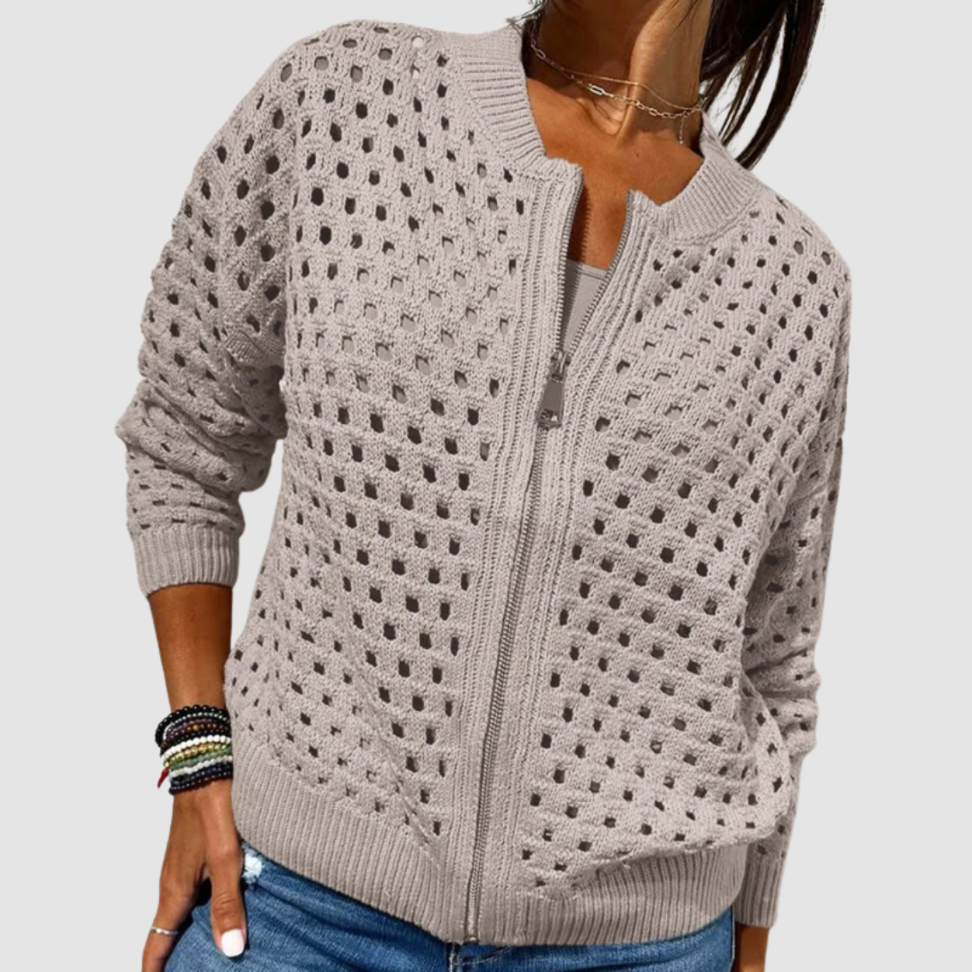 Gracie | Premium Knitted Hole Cardigan Image