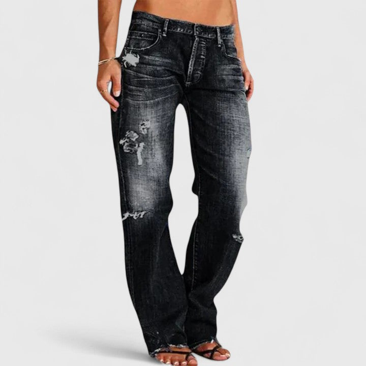 Delaney | Rugged Wide-Leg Jeans Image