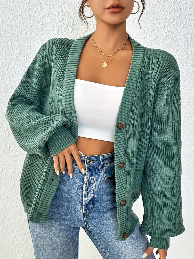 Maribel | Relaxed Button-Front Cardigan Image