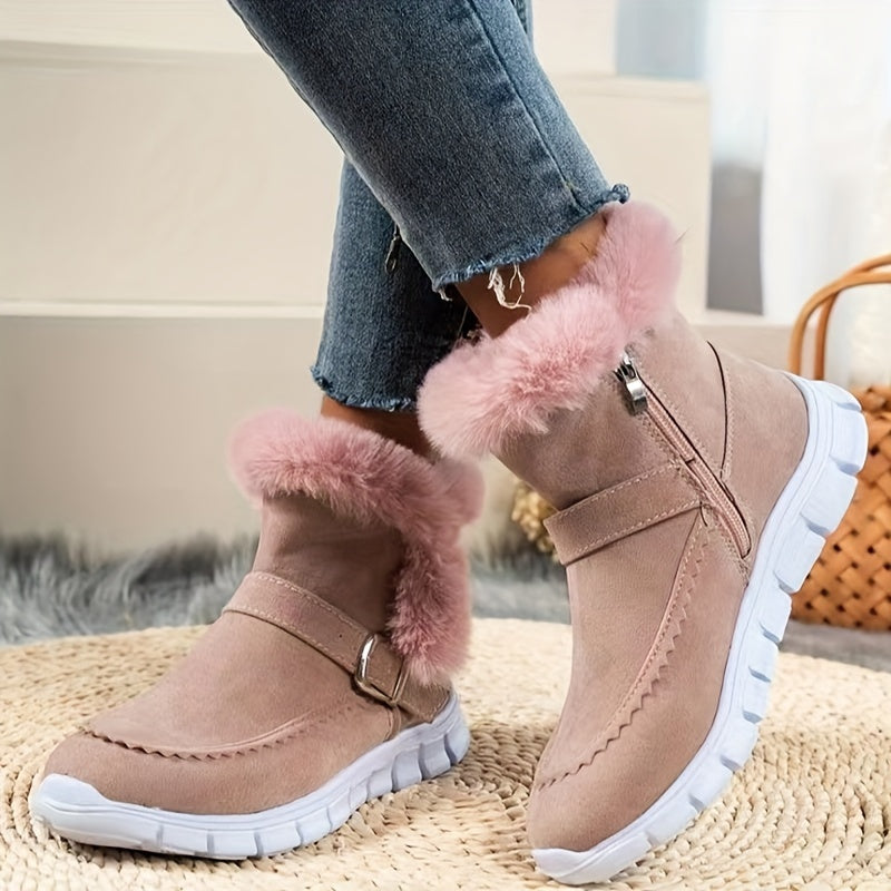 Nora | Cozy Plush-Trimmed Winter Boots Image