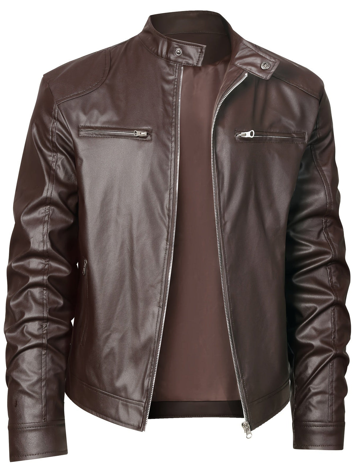 Roman | Stand-Collar Moto Jacket Image