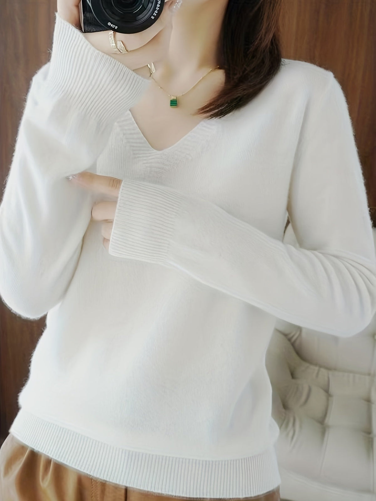 Selene | Soft V-Neck Sweater Image