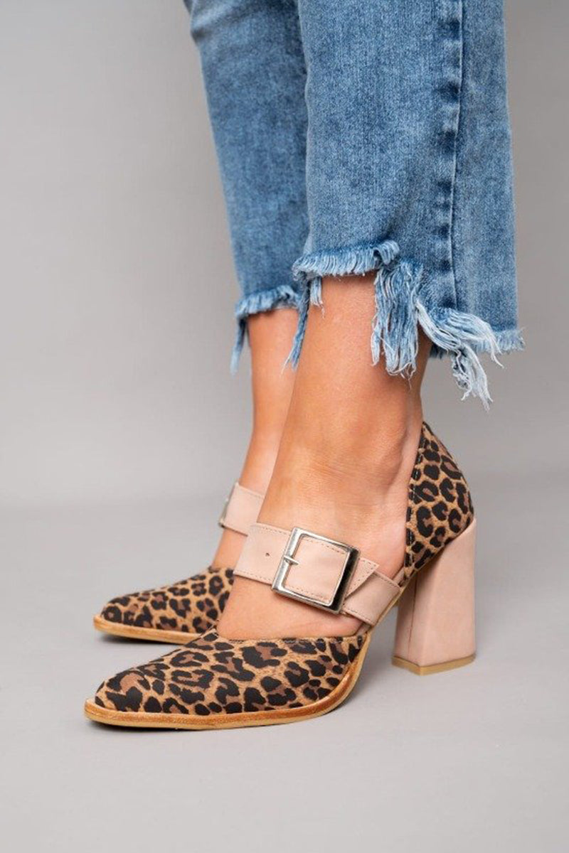 Andrea | Elegant Big Strap Leopard Heels Image