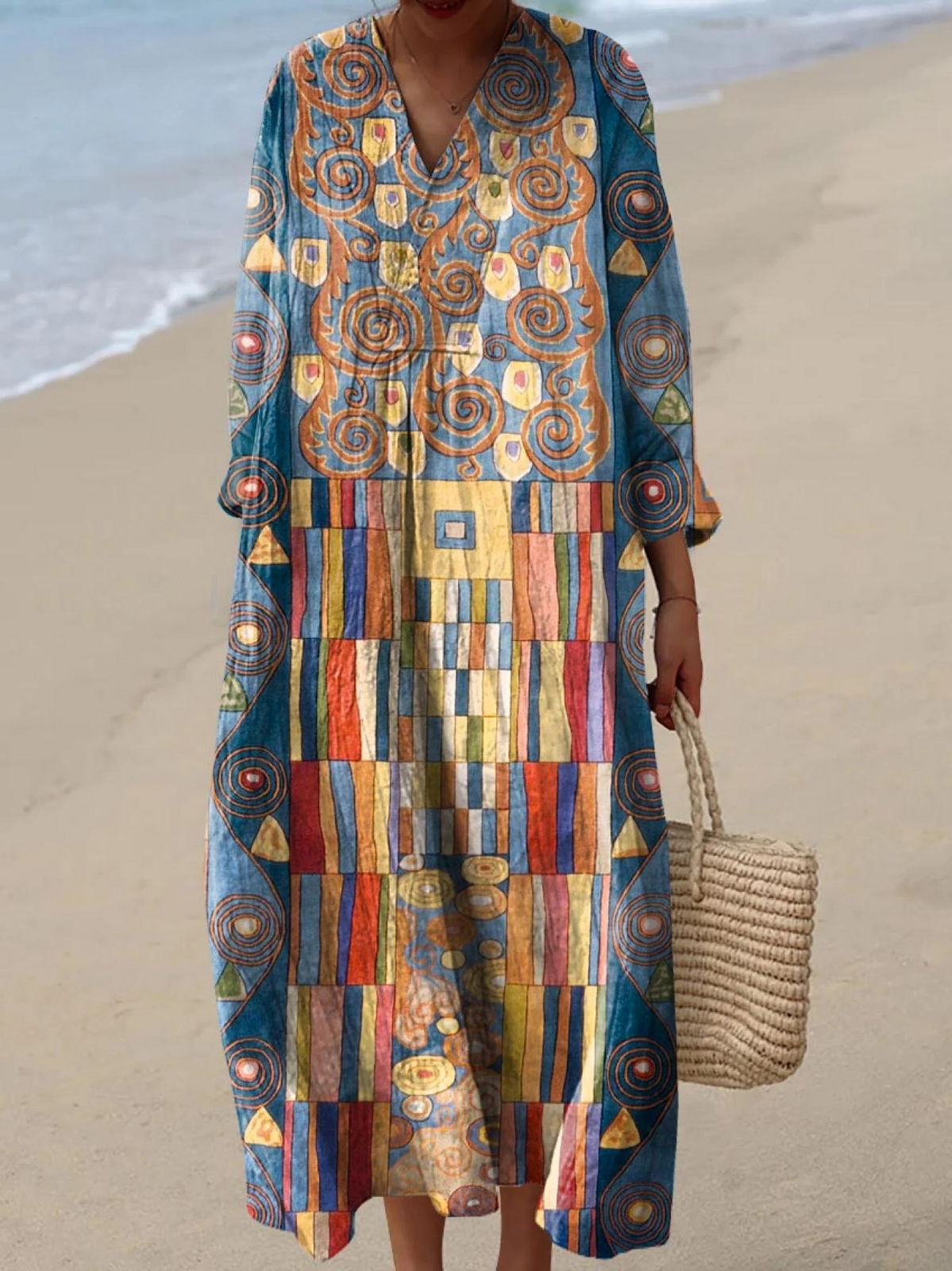 Isadora | Abstract Geometric Pattern Dress Image