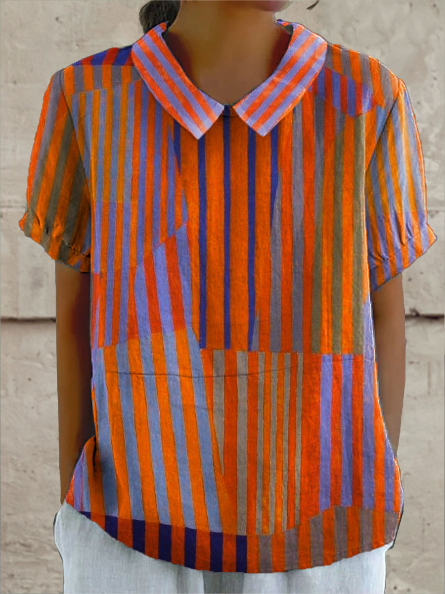 Lauren | Stylish Geometric Striped Shirt Image