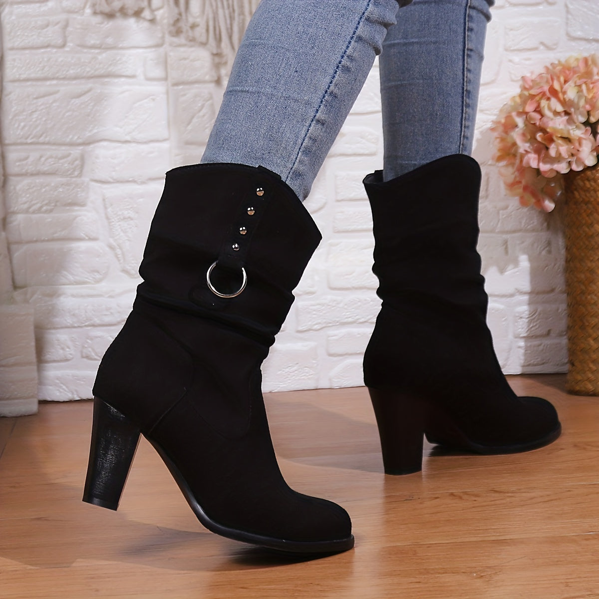 Carmen | Slouchy Western Ankle Boots Image