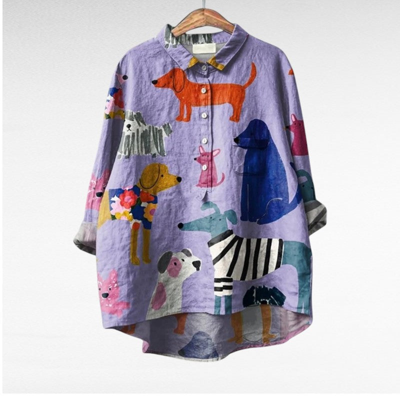 Deanna | Casual Long Sleeve Printed Blouse Image