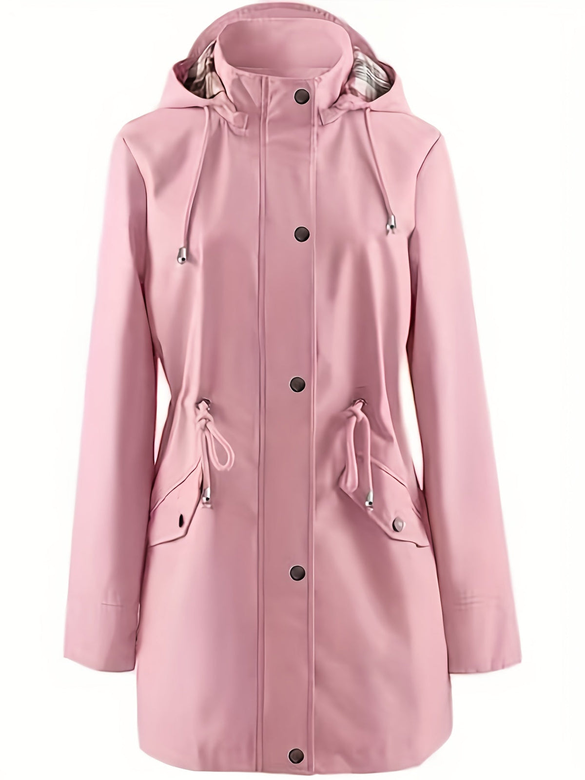 Joyce | Hooded Drawstring Rain Jacket Image