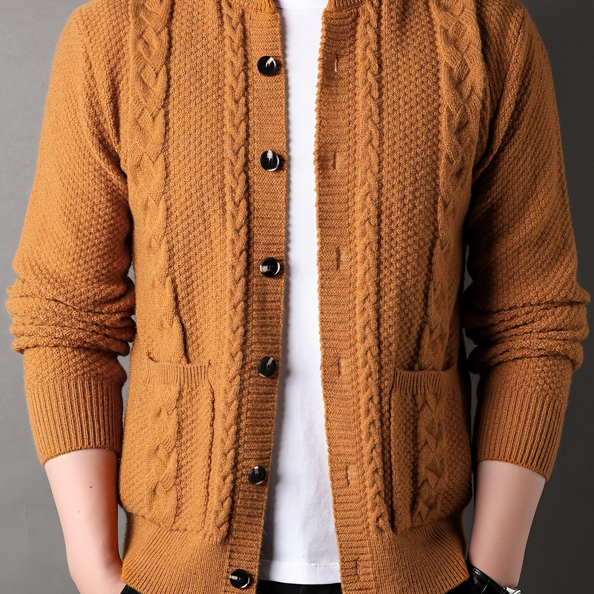 Sinclair | Textured Button-Front Cardigan