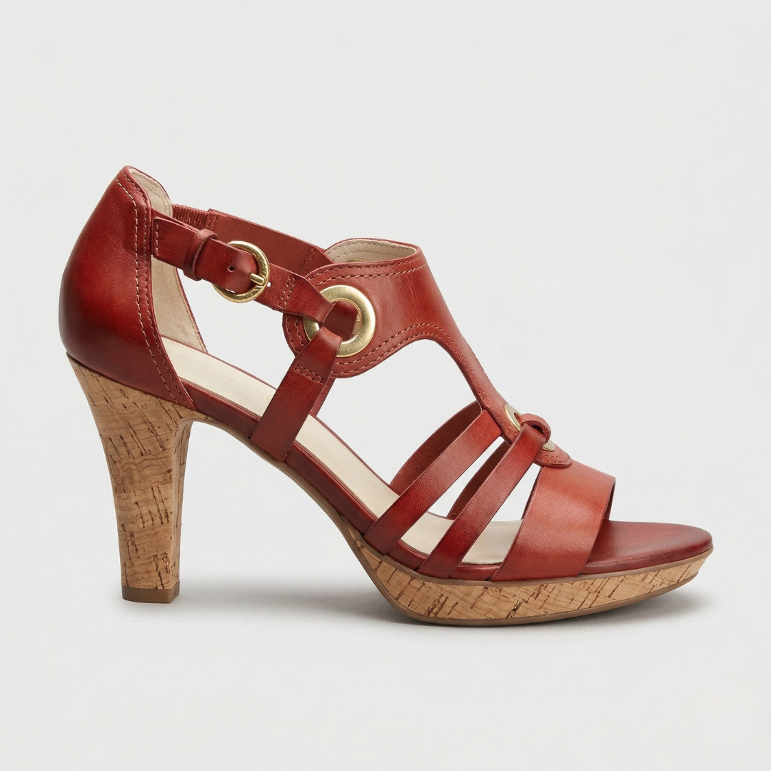 Serena | Orthopedic Strap Open Toe Heels Image