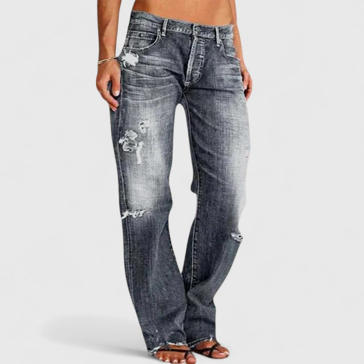 Delaney | Rugged Wide-Leg Jeans Image