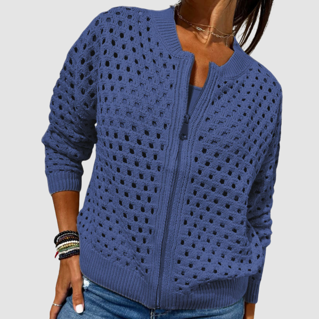 Gracie | Premium Knitted Hole Cardigan Image