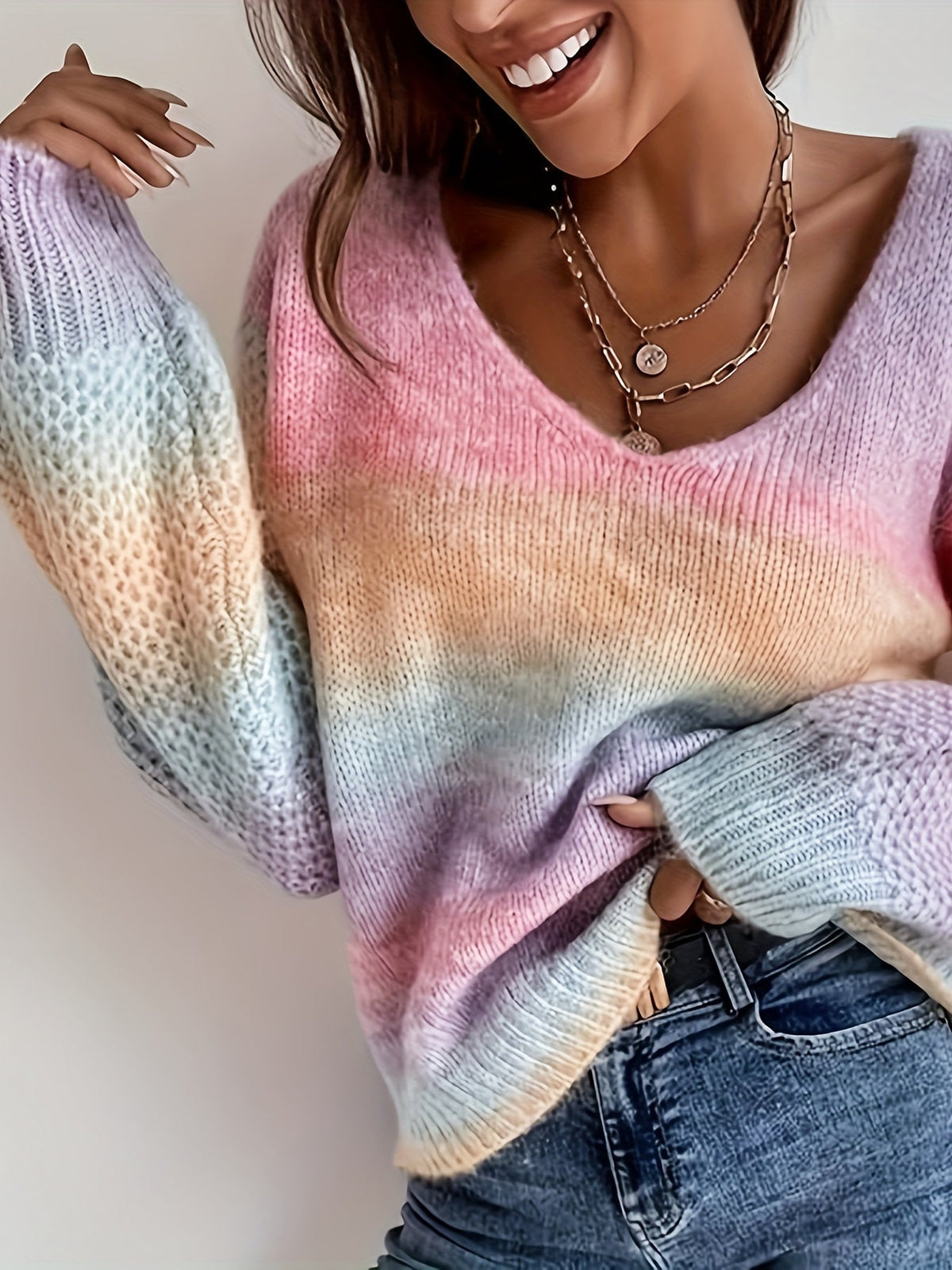Erica | Relaxed Off-Shoulder Knit Sweater Image