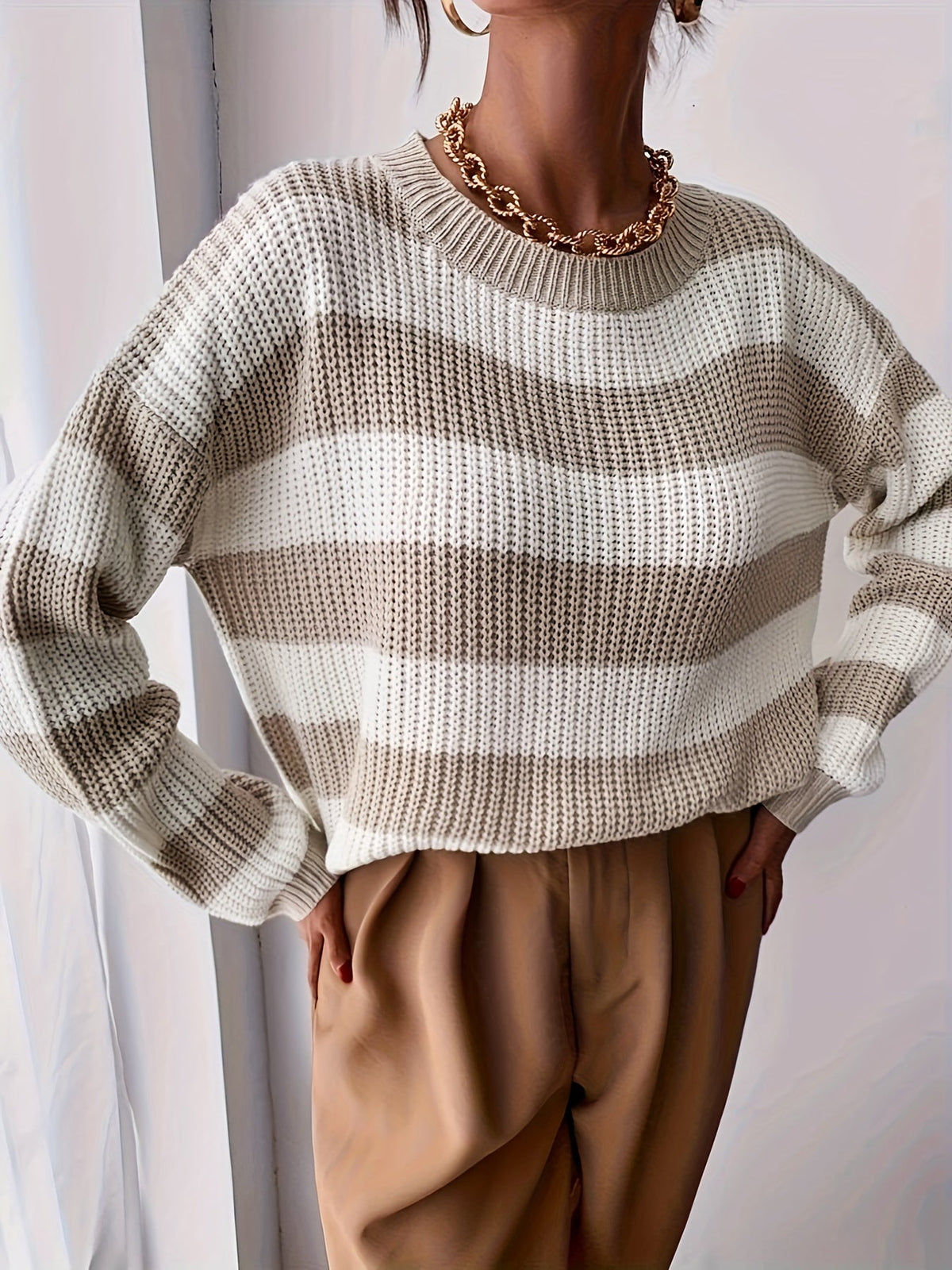 Meredith | Relaxed Striped Sweater Image