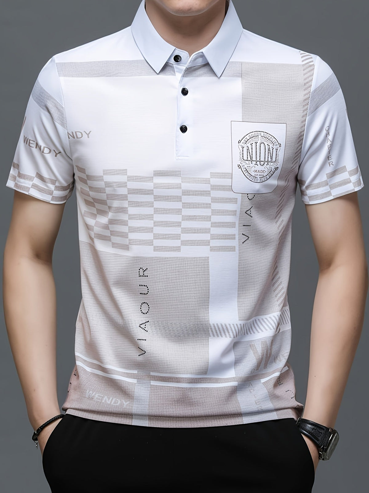 Nathaniel | Refined Colorblock Polo Shirt Image