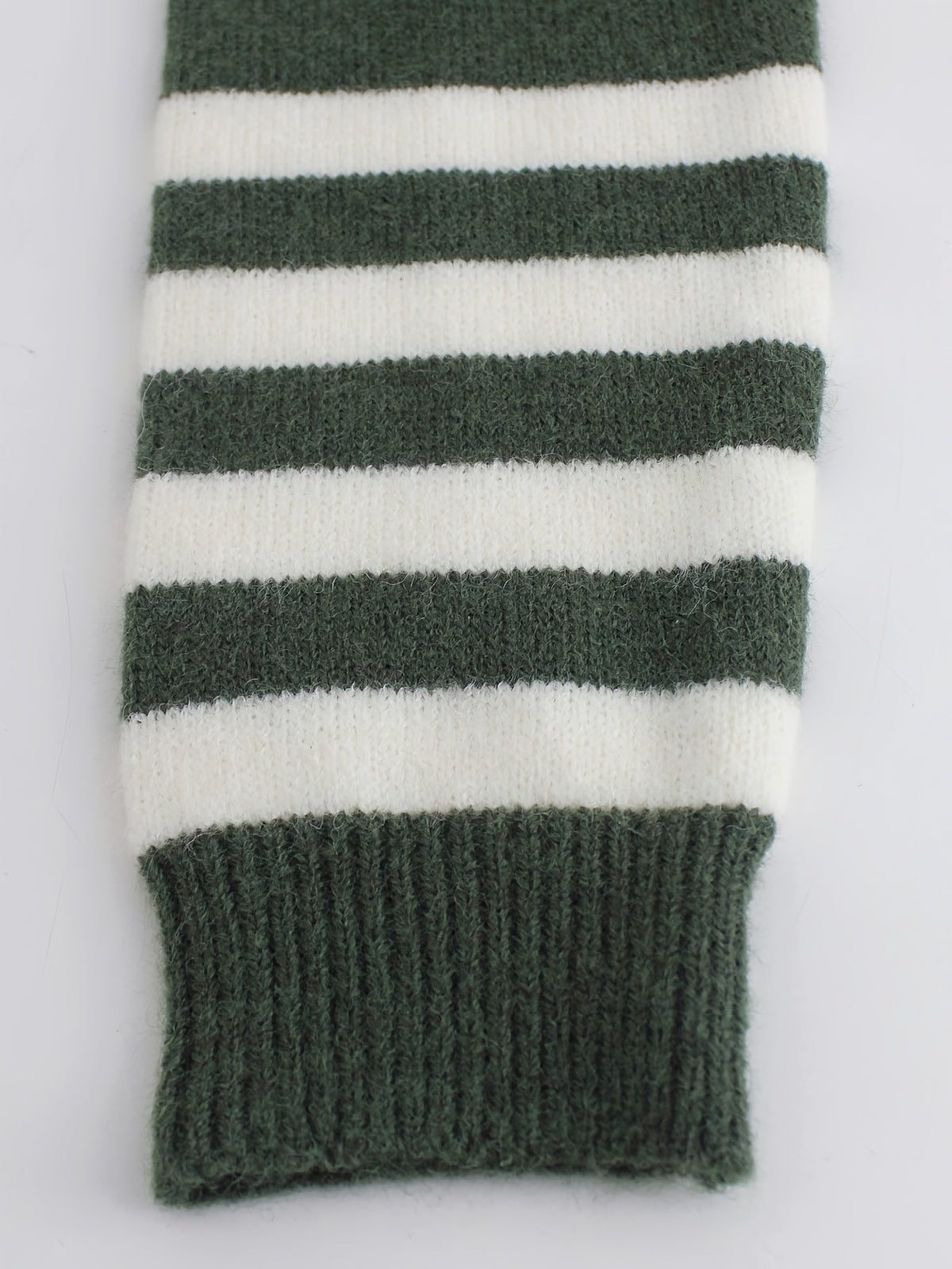 Lydia | Striped-Cuff Ribbed Sweater Image