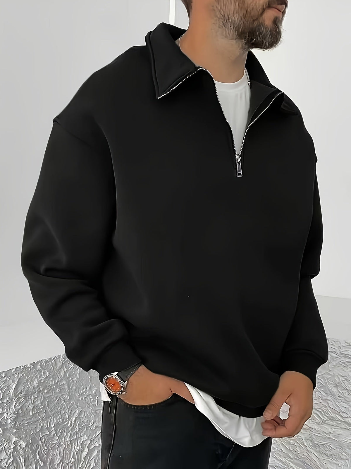 Nathaniel | Cozy Half-Zip Sweatshirt Image