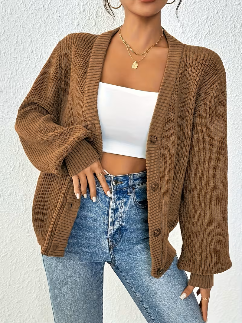 Maribel | Relaxed Button-Front Cardigan Image