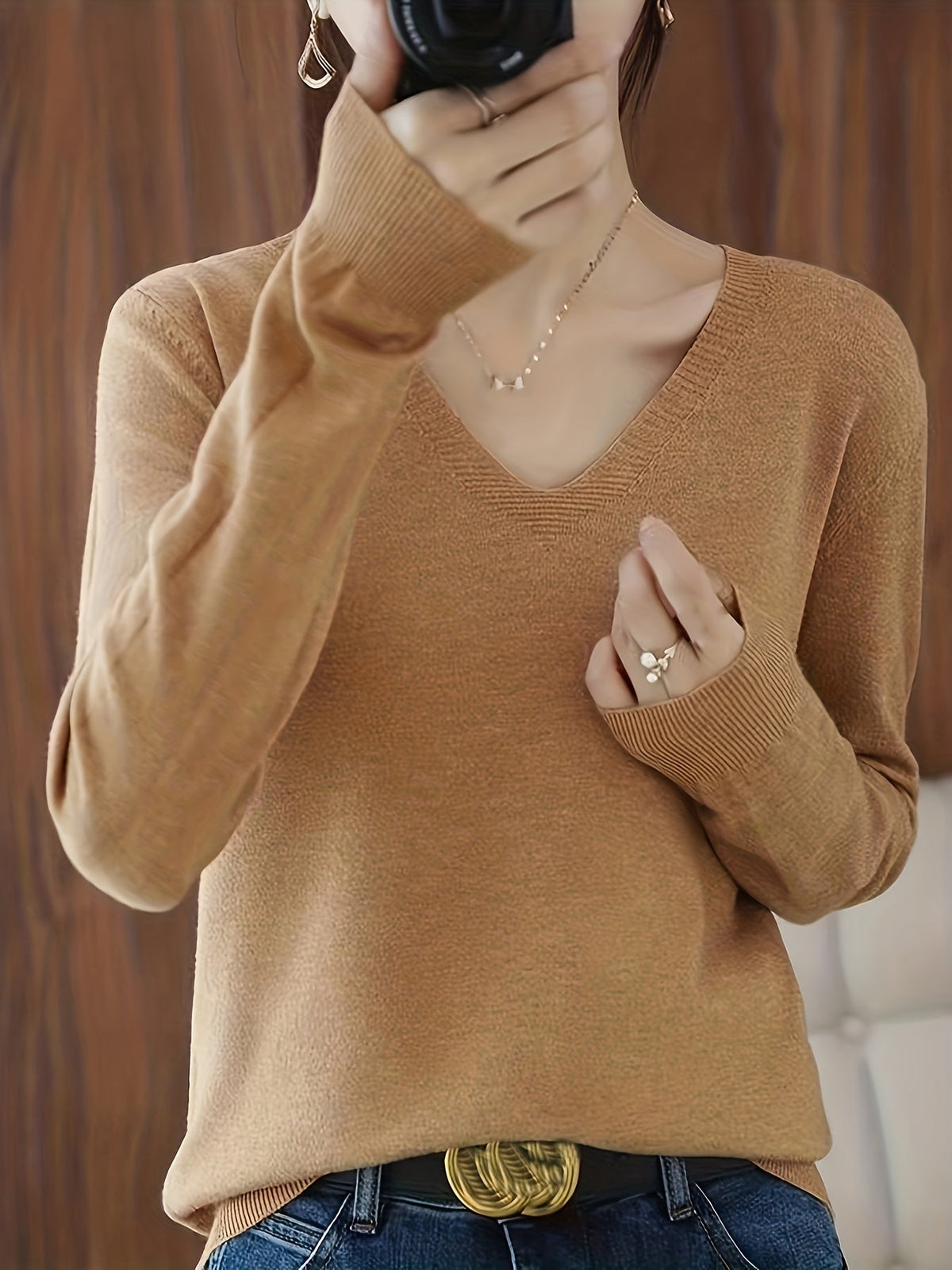 Selene | Soft V-Neck Sweater Image