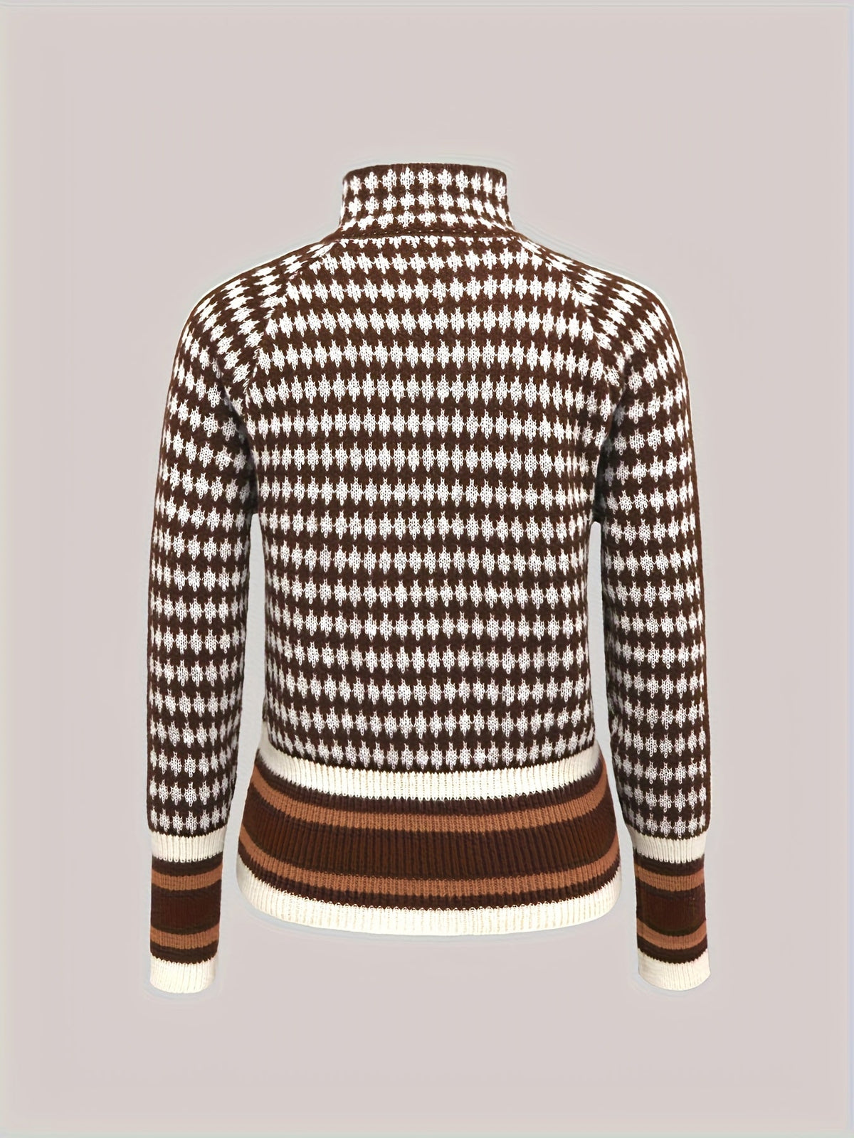 Yvonne | Patterned Zip-Front Cardigan Image